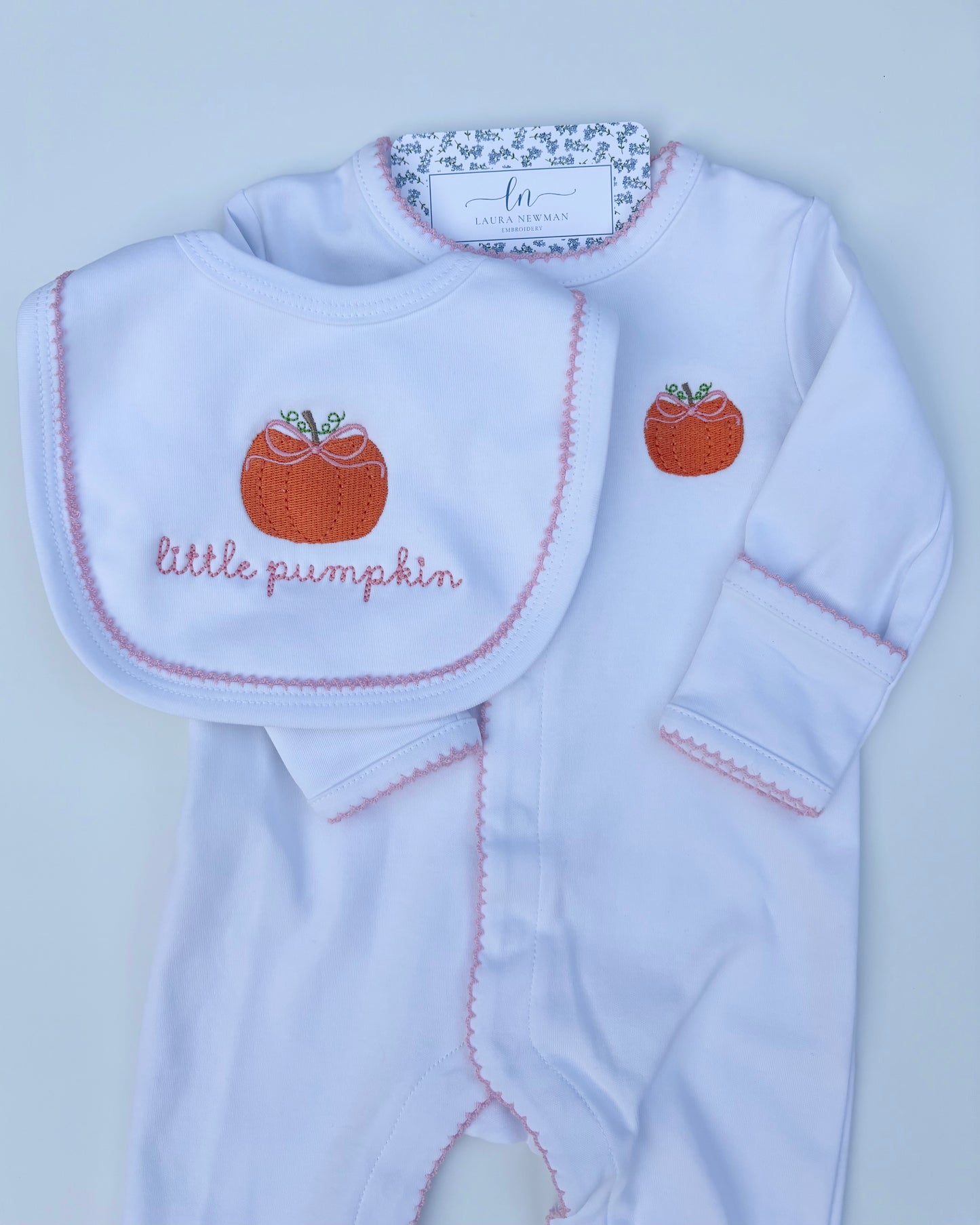 Pumpkin Footie and Bib Bundle