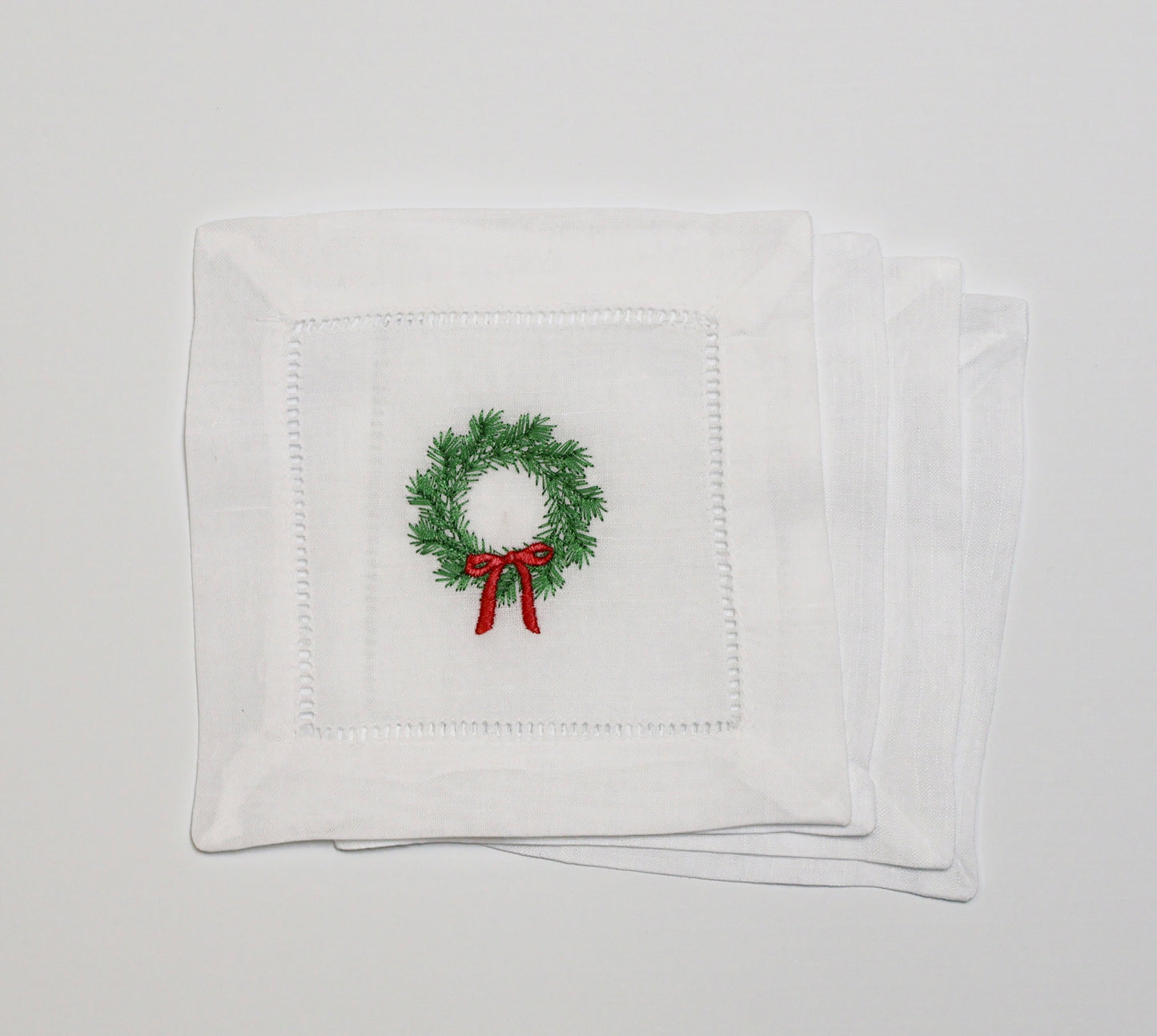 Wreath Cocktail Napkins- Set of Four
