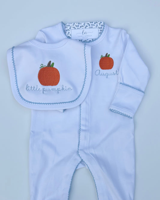 Pumpkin Footie and Bib Bundle