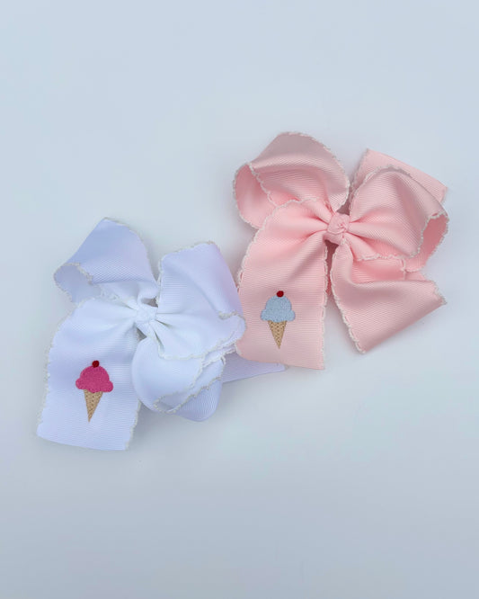 Boutique Bow with Ice Cream Cone