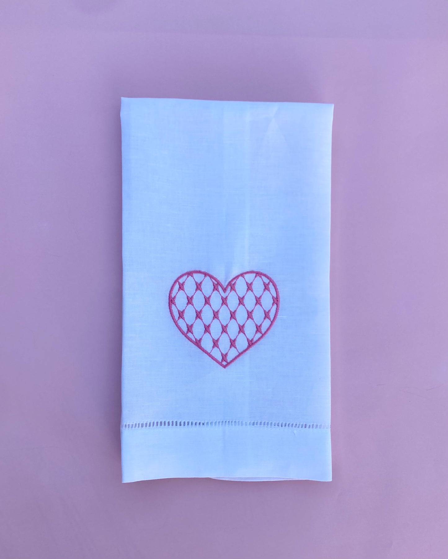Chic Heart Guest Hand Towel