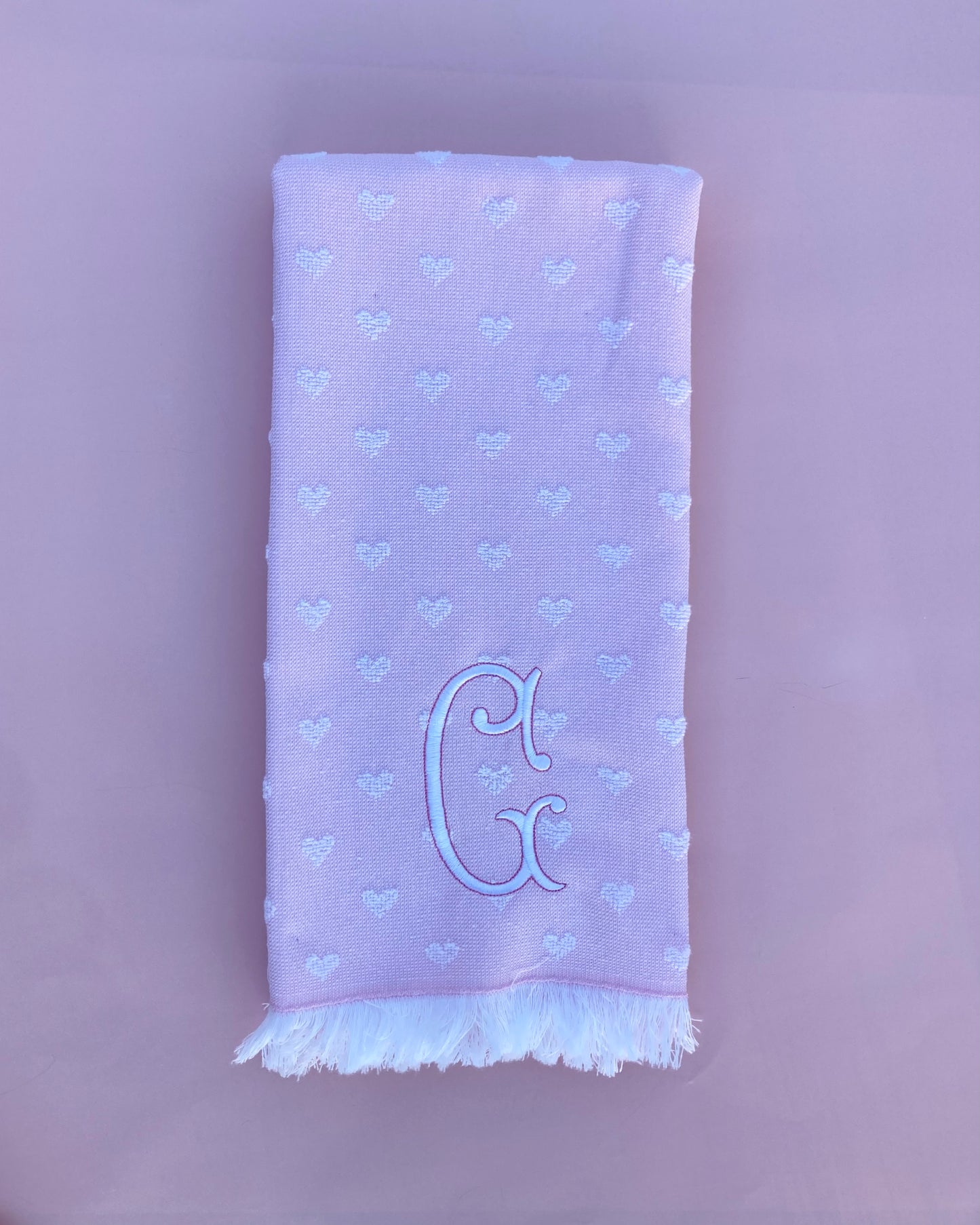 Heart Kitchen Towel with Initial