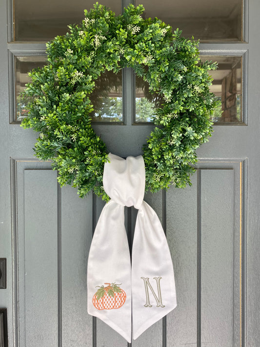 Pumpkin Wreath Sash