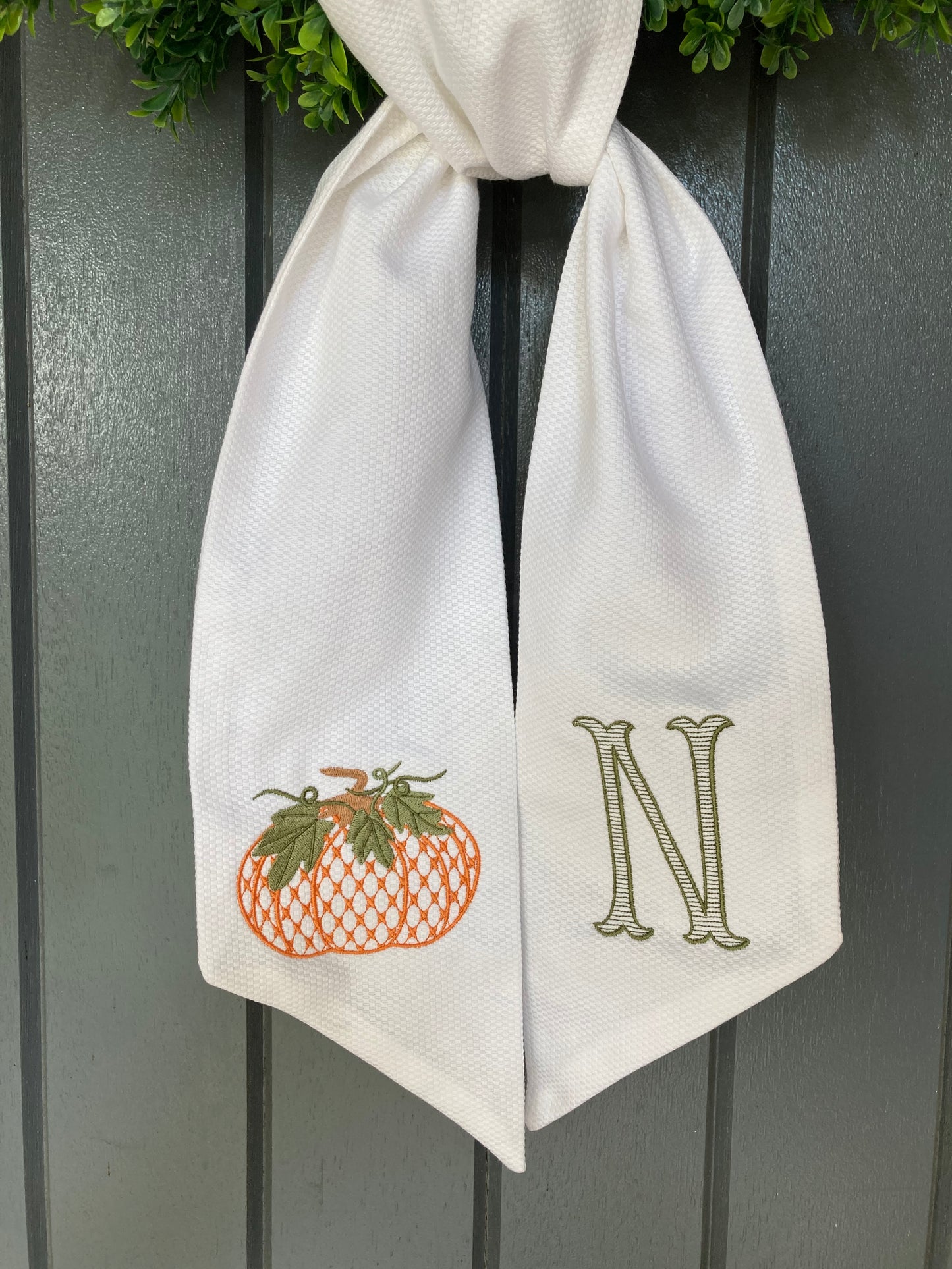 Pumpkin Wreath Sash